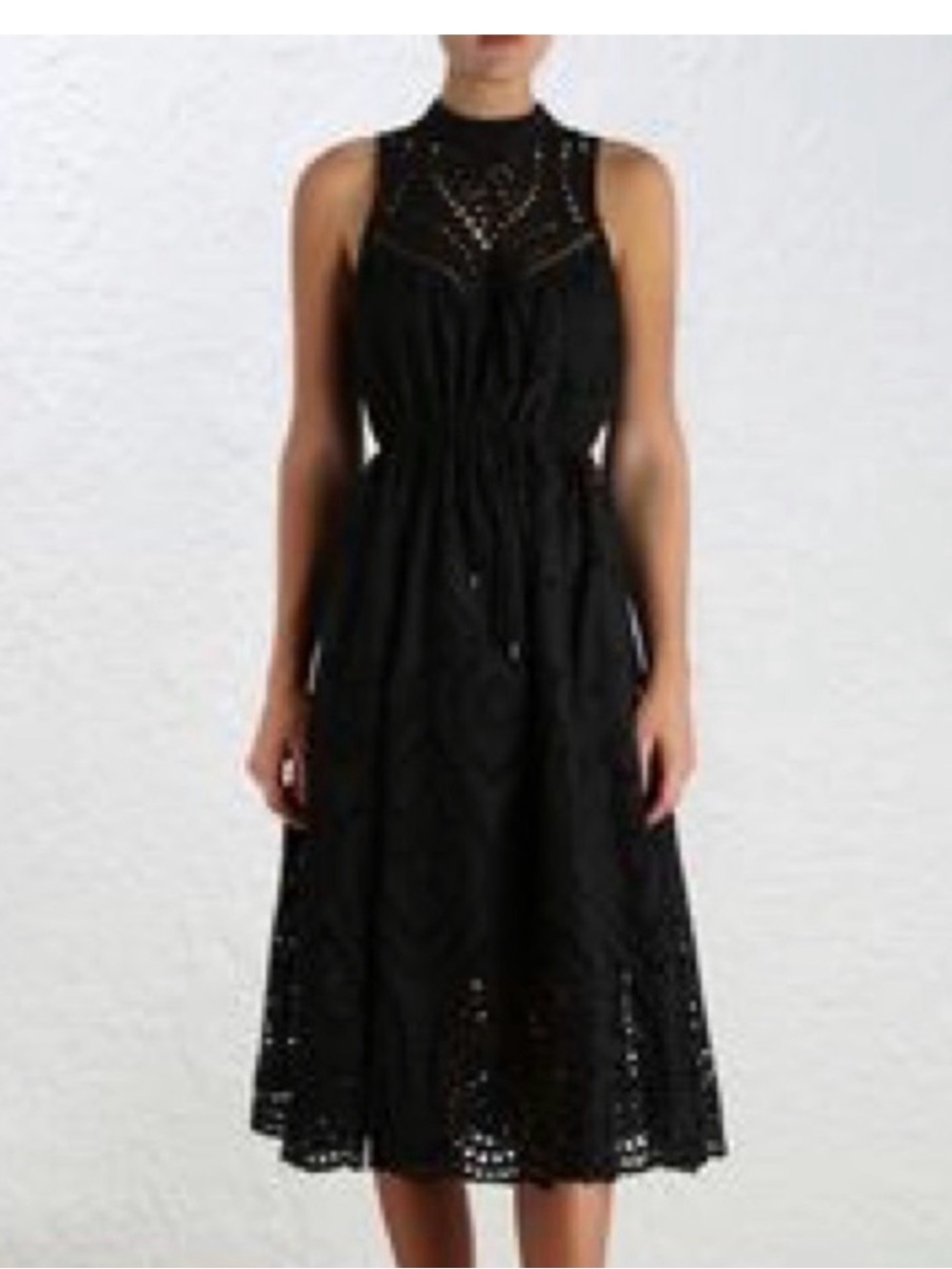 Zimmermann Dress Black Lace Midi